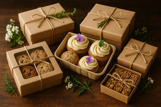 baked goods in bakery boxes