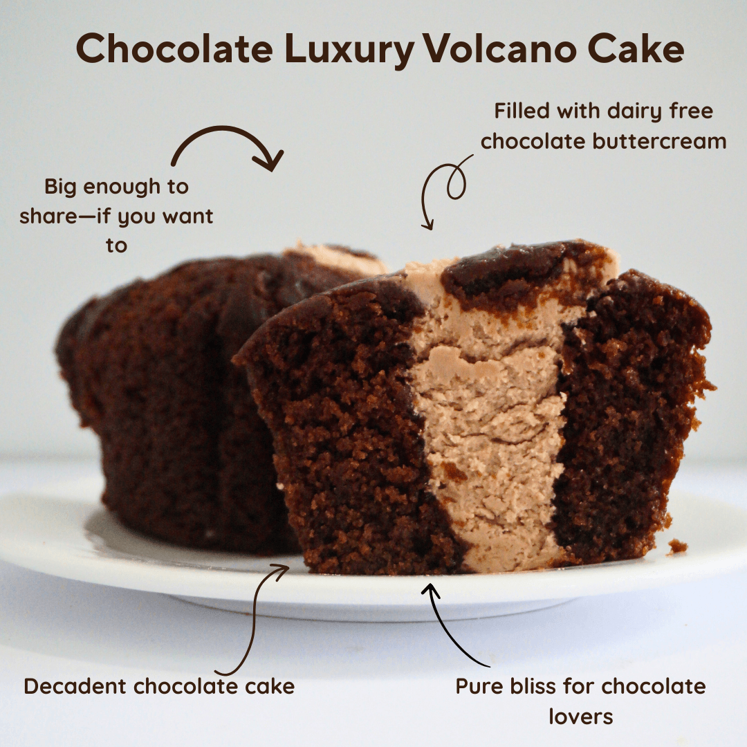 Volcano Cake Bundle – Dairy-Free Jumbo Cakes with San Antonio Delivery