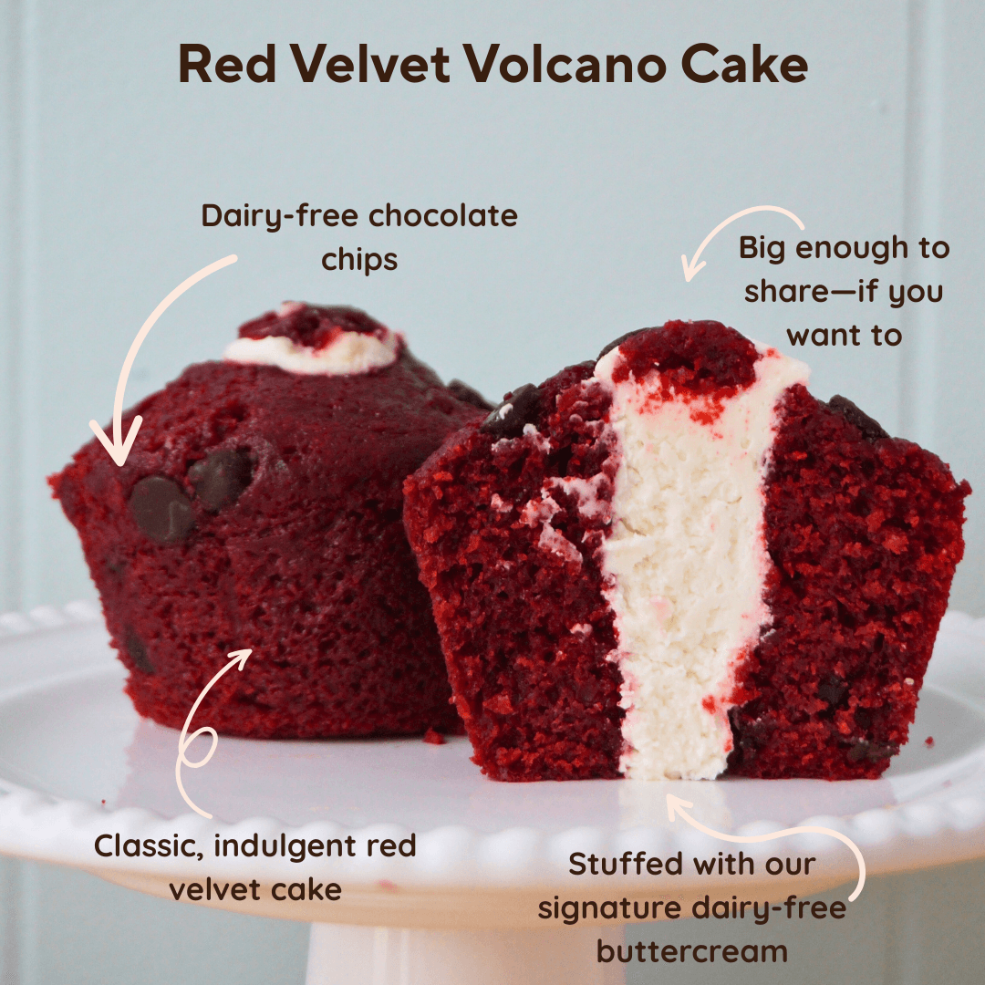 Volcano Cake Bundle – Dairy-Free Jumbo Cakes with San Antonio Delivery