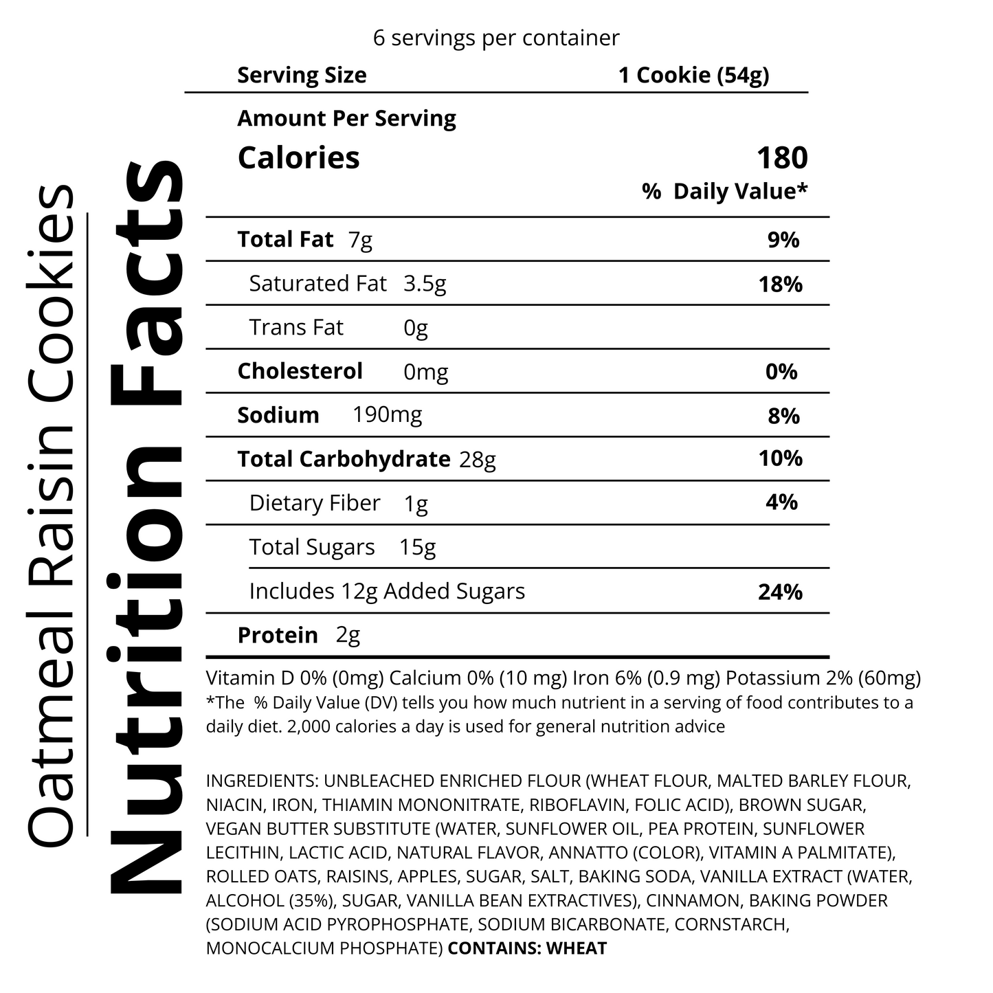 Oatmeal Raisin Cookies (Dozen)