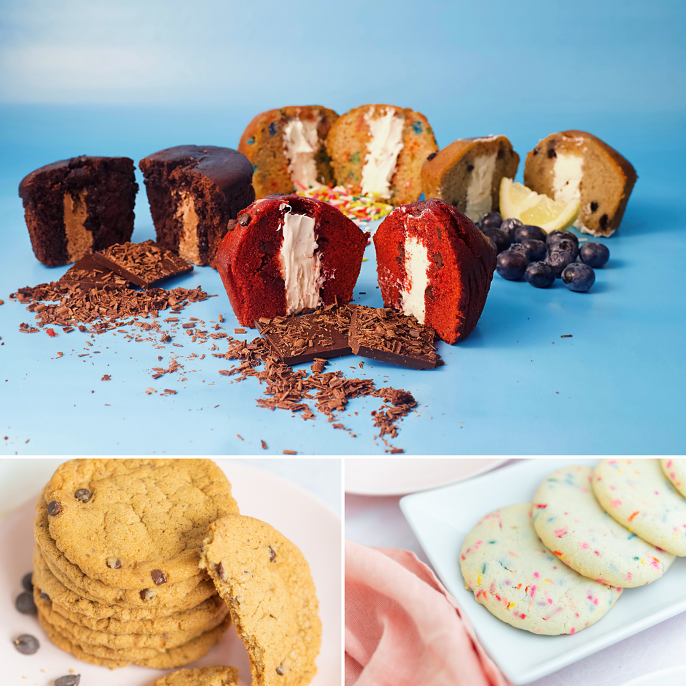 Full Dozen Assorted Cookies+ Assorted Volcano Cakes (Free Shipping)
