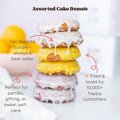 Best-Selling Half Dozen Vegan Cake Donuts – Joyfully Gifted with SATX Delivery & Nationwide Shipping